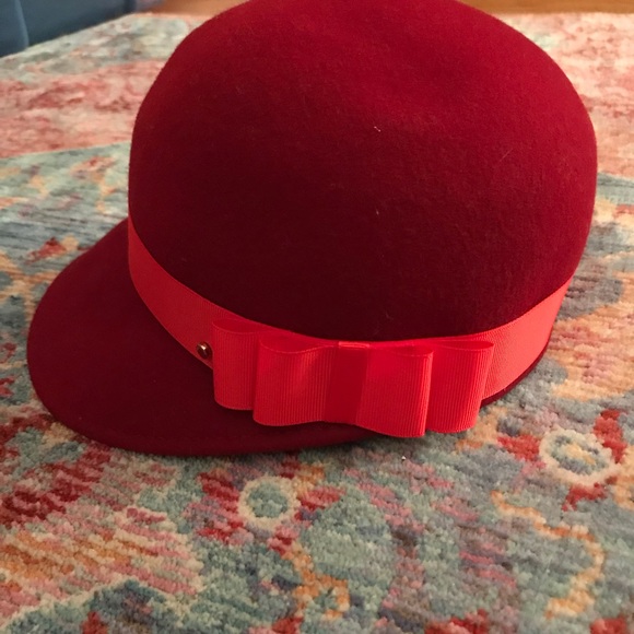 Ted Baker Accessories - Ted Baker Red Wool Hat